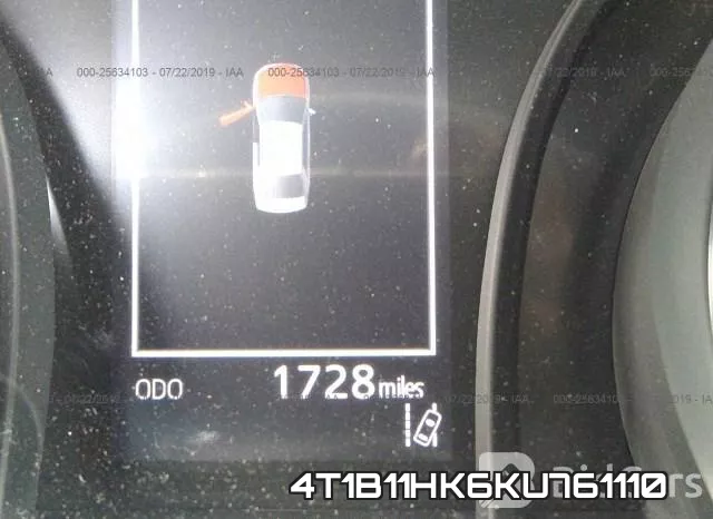 4T1B11HK6KU761110 фото 7