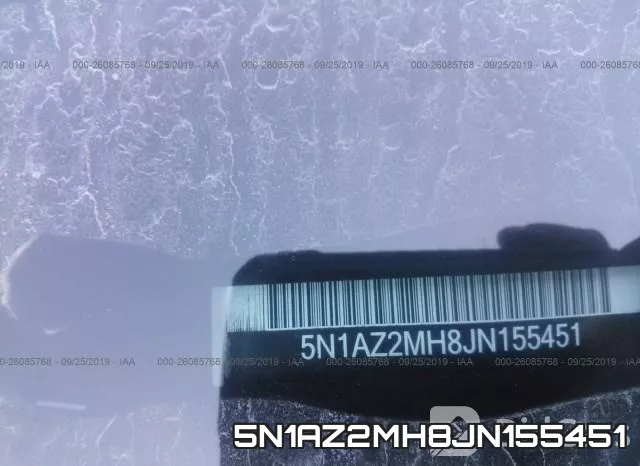 5N1AZ2MH8JN155451 фото 10