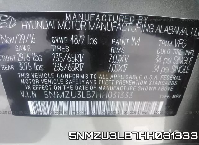 5NMZU3LB7HH031333 фото 10