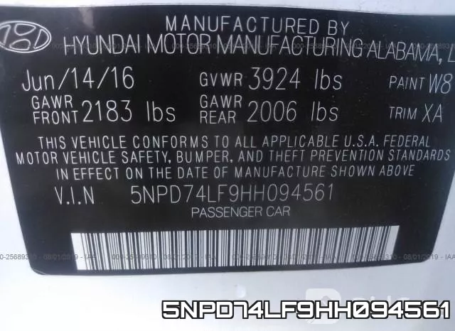 5NPD74LF9HH094561 фото 10