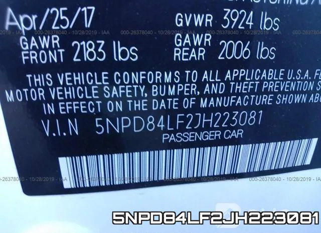 5NPD84LF2JH223081 фото 10