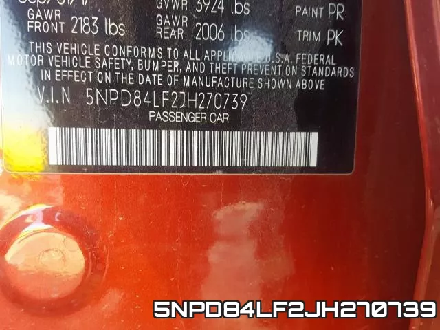 5NPD84LF2JH270739 фото 2
