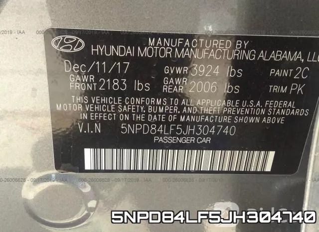 5NPD84LF5JH304740 фото 10