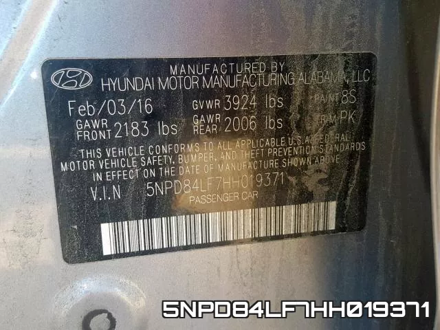 5NPD84LF7HH019371 фото 2