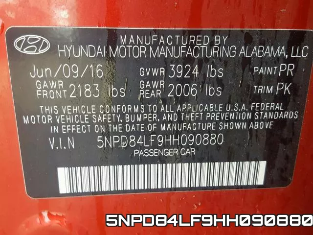 5NPD84LF9HH090880 фото 2