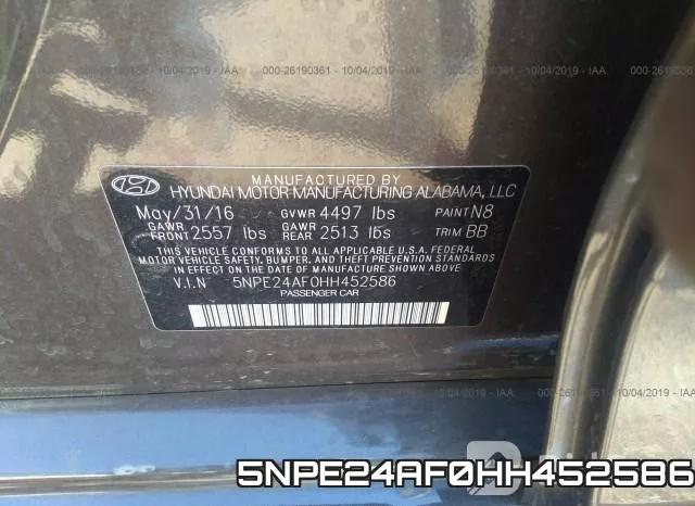 5NPE24AF0HH452586 фото 10