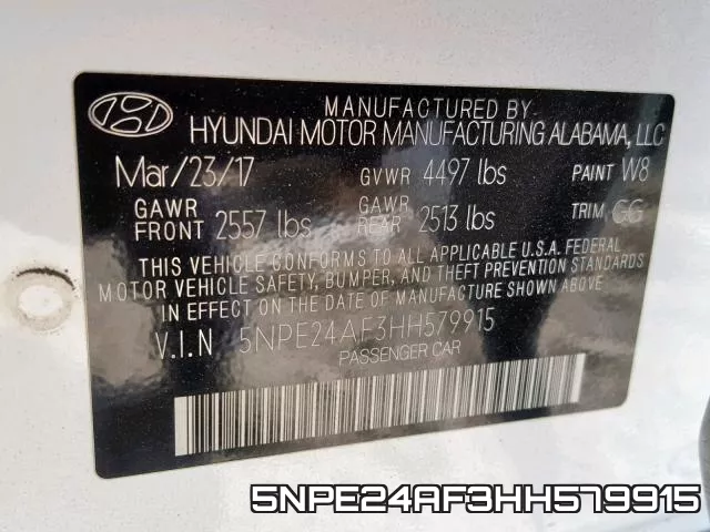 5NPE24AF3HH579915 фото 2