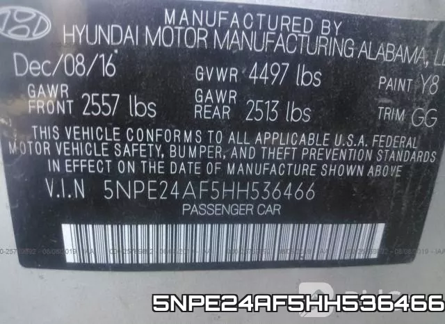 5NPE24AF5HH536466 фото 10