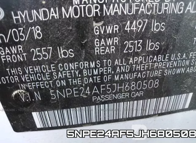 5NPE24AF5JH680508 фото 10