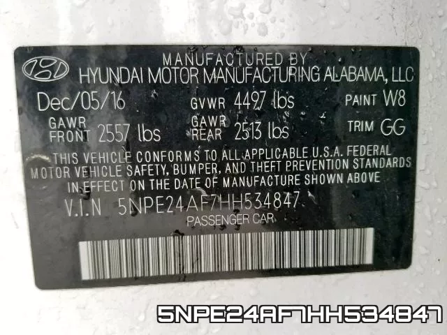 5NPE24AF7HH534847 фото 2