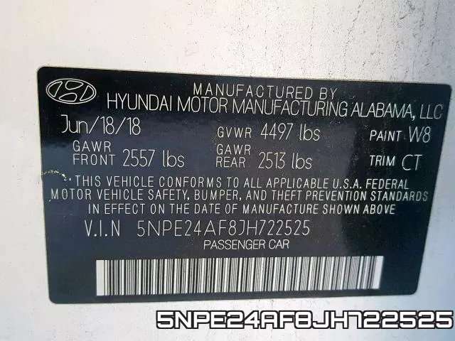 5NPE24AF8JH722525 фото 2