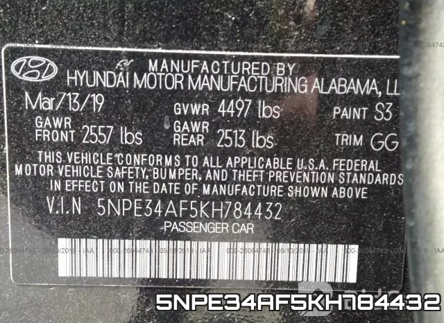 5NPE34AF5KH784432 фото 10