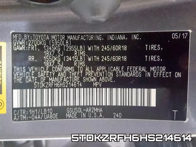 5TDKZRFH6HS214614 фото 2