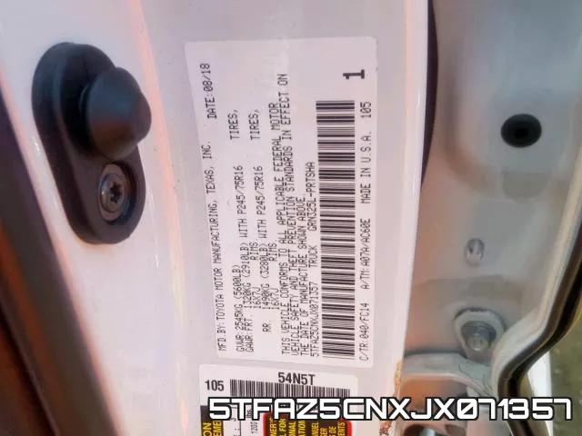 5TFAZ5CNXJX071357 фото 2
