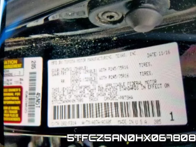 5TFCZ5AN0HX067808 фото 2
