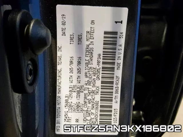 5TFCZ5AN3KX186802 фото 2
