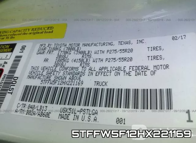 5TFFW5F12HX221169 фото 9