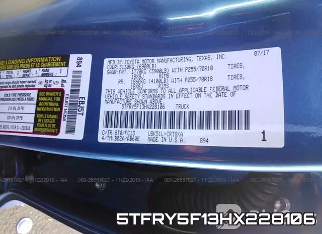 5TFRY5F13HX228106 фото 10
