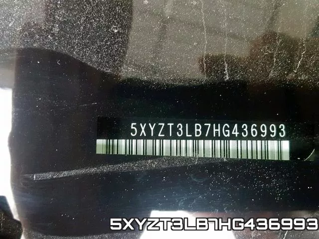 5XYZT3LB7HG436993 фото 2
