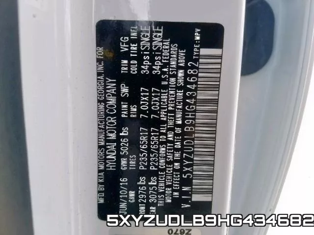 5XYZUDLB9HG434682 фото 2
