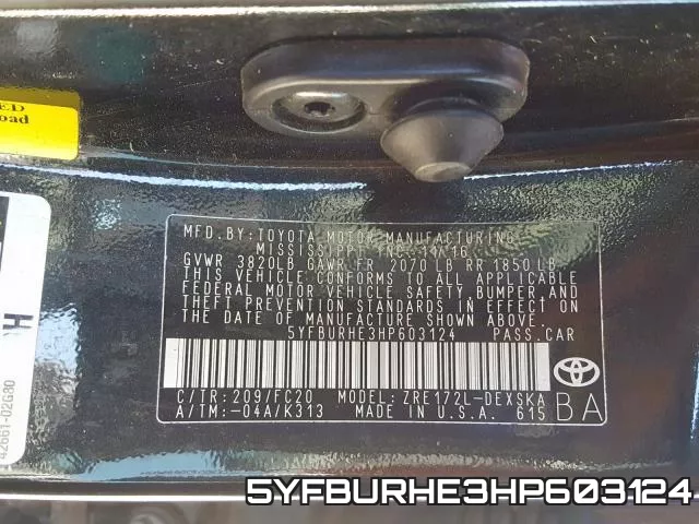 5YFBURHE3HP603124 фото 2