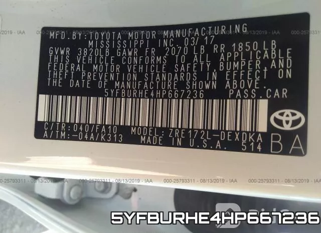 5YFBURHE4HP667236 фото 10