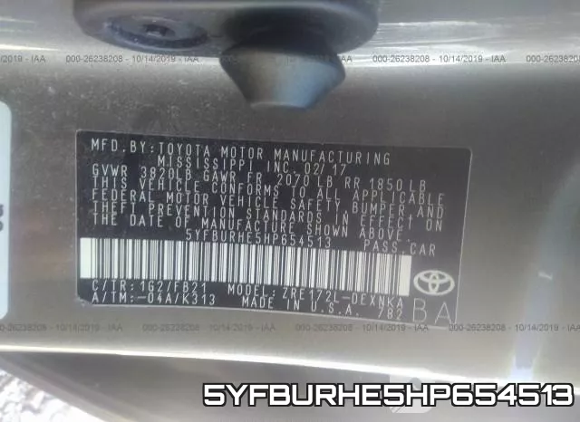 5YFBURHE5HP654513 фото 10