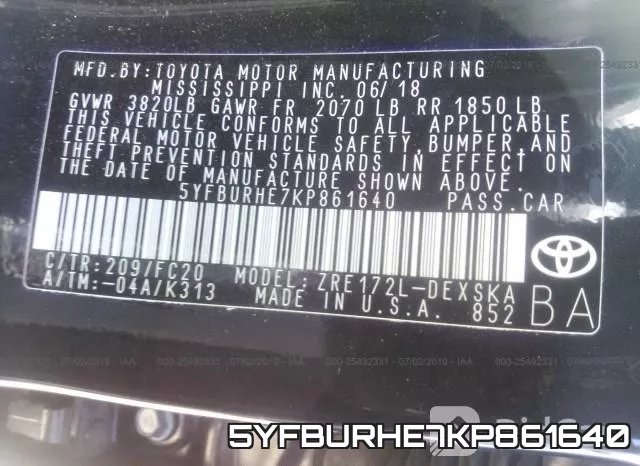 5YFBURHE7KP861640 фото 10