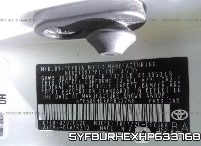 5YFBURHEXHP633768 фото 10