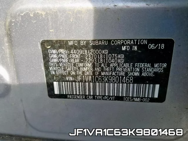 JF1VA1C63K9801468 фото 2