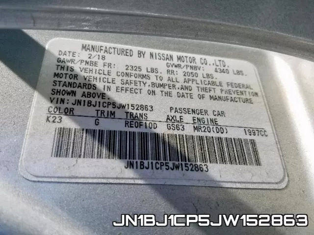 JN1BJ1CP5JW152863 фото 2