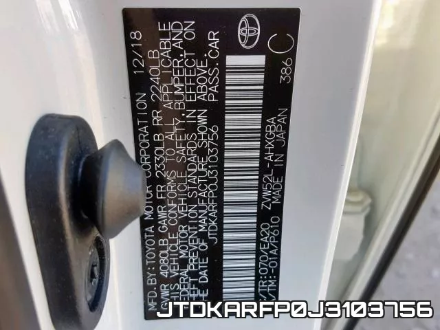 JTDKARFP0J3103756 фото 2