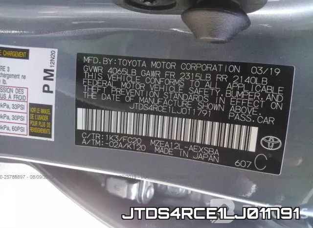 JTDS4RCE1LJ011791 фото 10