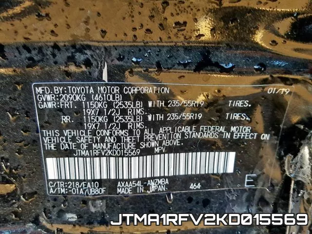 JTMA1RFV2KD015569 фото 2