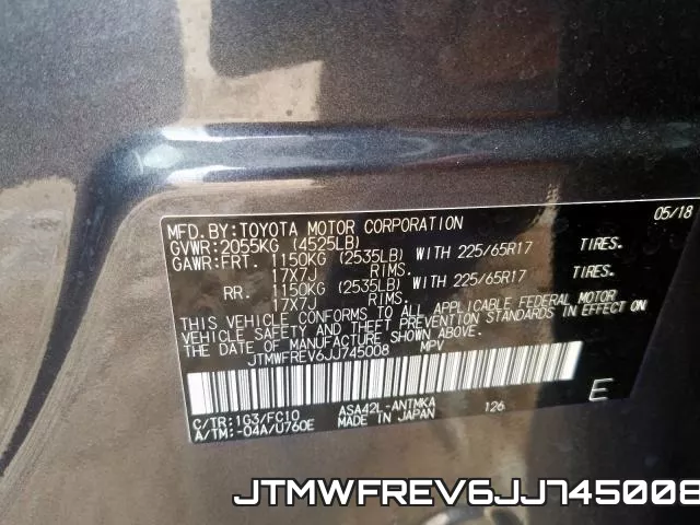JTMWFREV6JJ745008 фото 2