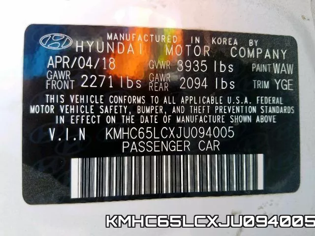 KMHC65LCXJU094005 фото 2