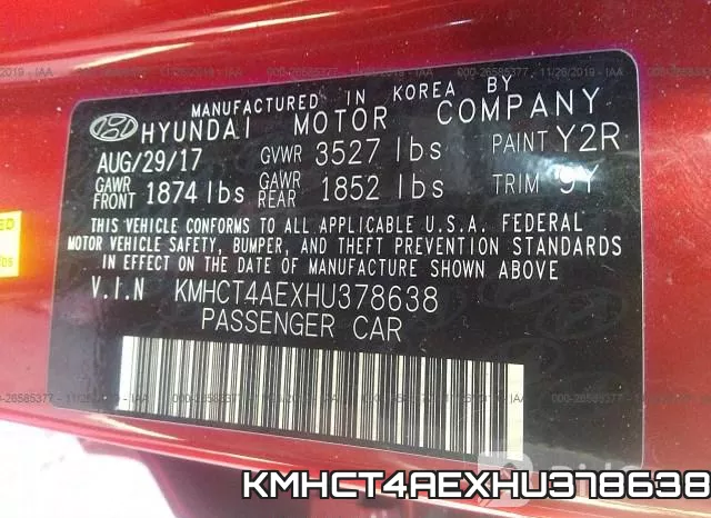KMHCT4AEXHU378638 фото 10
