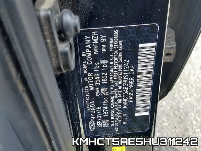 KMHCT5AE5HU311242 фото 2