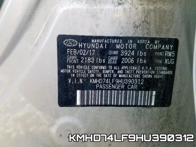 KMHD74LF9HU390312 фото 2