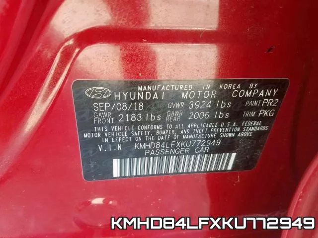 KMHD84LFXKU772949 фото 2