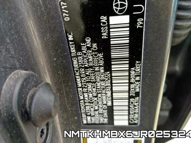 NMTKHMBX6JR025324 фото 2