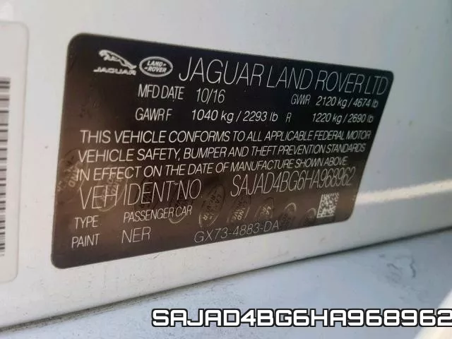 SAJAD4BG6HA968962 фото 2