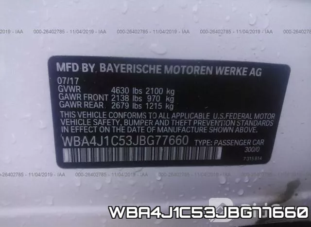 WBA4J1C53JBG77660 фото 10