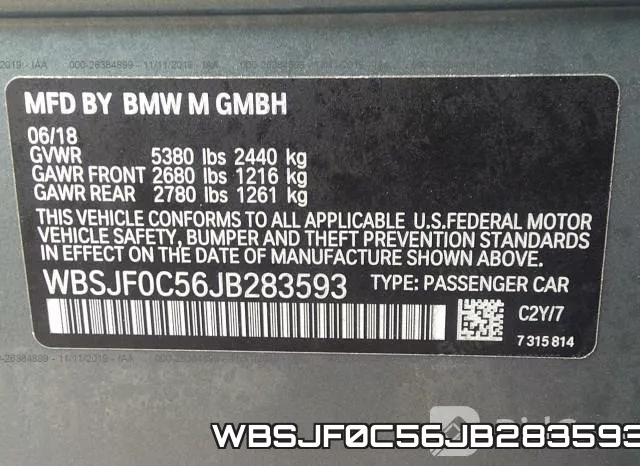 WBSJF0C56JB283593 фото 10