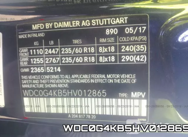 WDC0G4KB5HV012865 фото 10