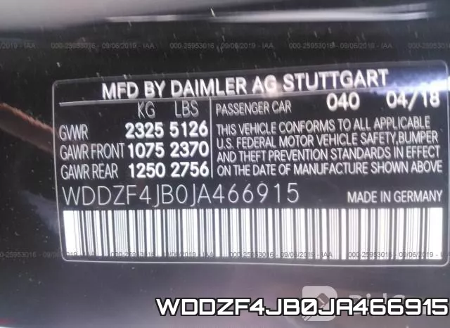 WDDZF4JB0JA466915 фото 8