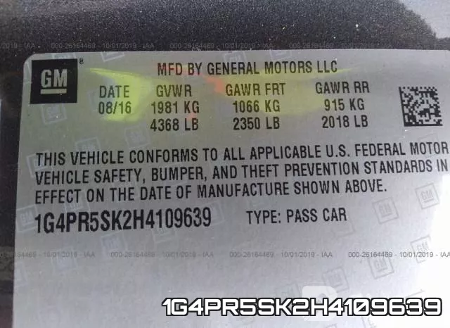 1G4PR5SK2H4109639 фото 10