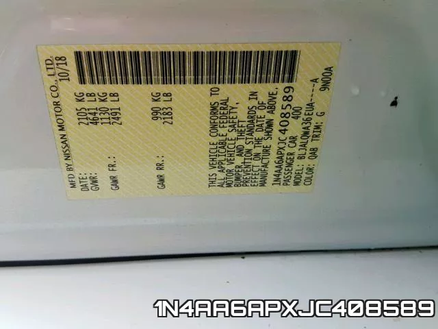 1N4AA6APXJC408589 фото 2