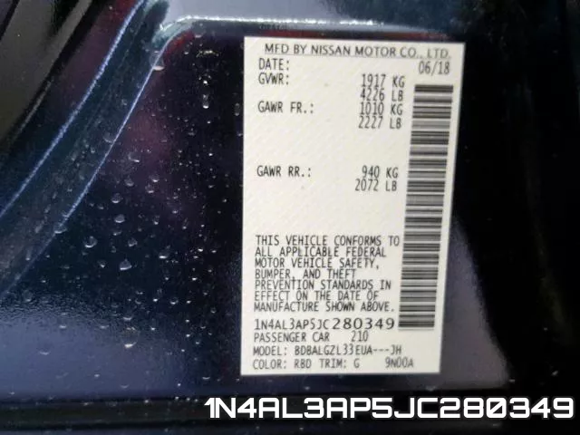 1N4AL3AP5JC280349 фото 2