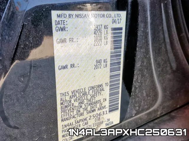1N4AL3APXHC250631 фото 2